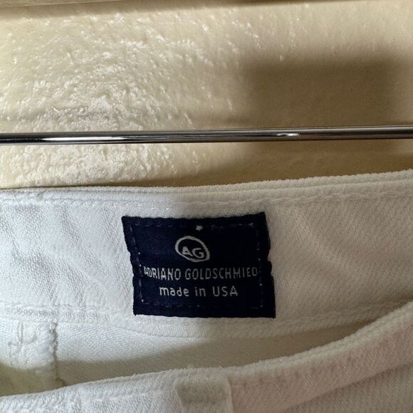 AG Adriano Goldschmied Jeans Women's 29R White The Prima Mid-Rise Cigarette - Picture 4 of 13